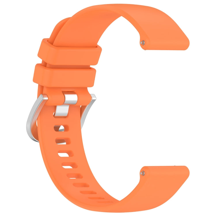 For Huawei Watch GT3 SE 22mm Liquid Glossy Silver Buckle Silicone Watch Band(Orange) by buy2fix