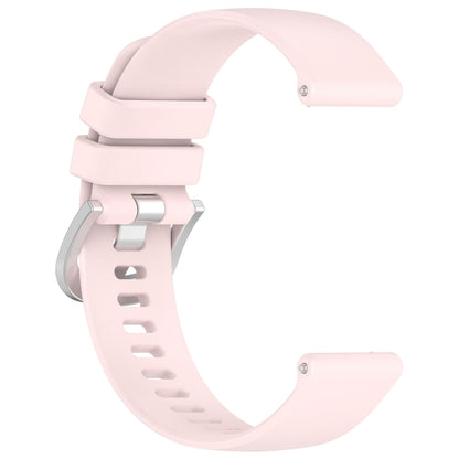 For Huawei Watch 3 22mm Liquid Glossy Silver Buckle Silicone Watch Band(Pink) by buy2fix