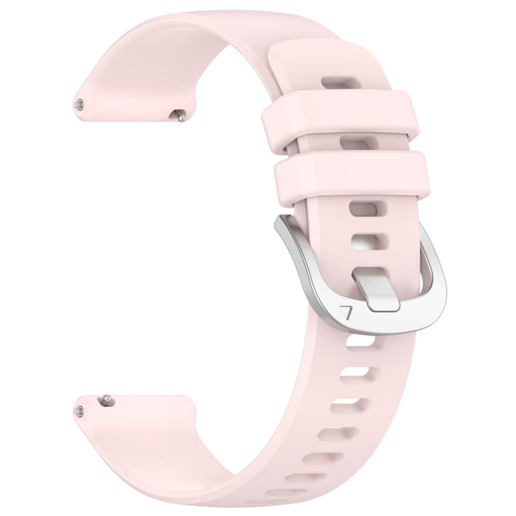 For Huawei Watch GT3 42mm 20mm Liquid Glossy Silver Buckle Silicone Watch Band(Pink) by buy2fix