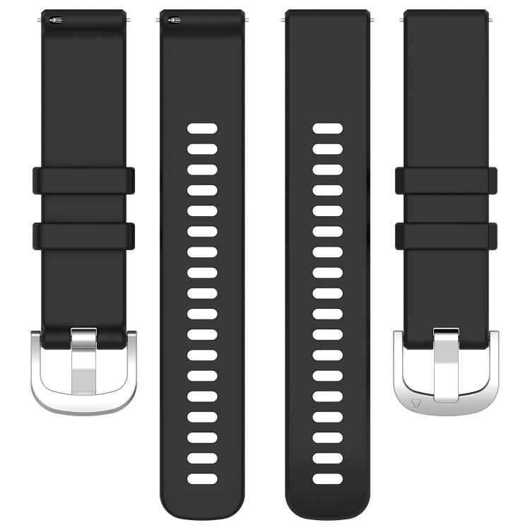 For Huawei Watch 4 Pro 22mm Liquid Glossy Silver Buckle Silicone Watch Band(Red) by buy2fix