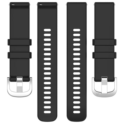 For Huawei Watch 4 Pro 22mm Liquid Glossy Silver Buckle Silicone Watch Band(Red) by buy2fix