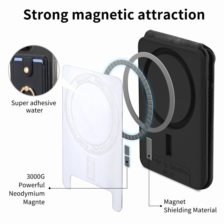 Magsafe Cross Vertical Card Bag Case For iPhone 15 / 14 / 13(Black) - Adhesive Card Holders by buy2fix | Online Shopping UK | buy2fix