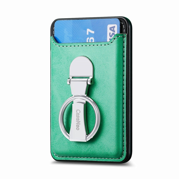 Magsafe Folding Ring Phone Card Bag Case for iPhone 15 / iPhone 14 / iPhone 13(Green) - Adhesive Card Holders by buy2fix | Online Shopping UK | buy2fix