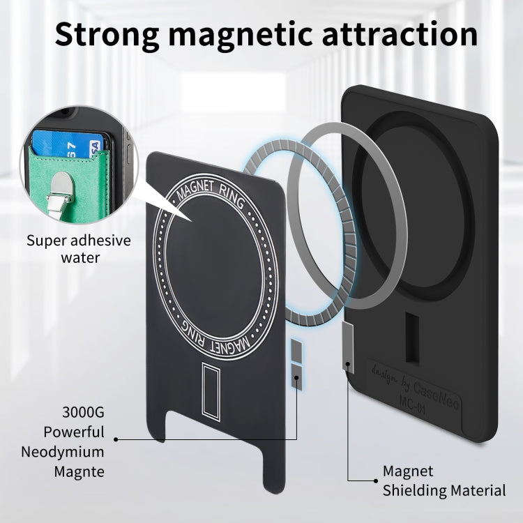 Magsafe Folding Ring Phone Card Bag Case for iPhone 15 / iPhone 14 / iPhone 13(Green) - Adhesive Card Holders by buy2fix | Online Shopping UK | buy2fix