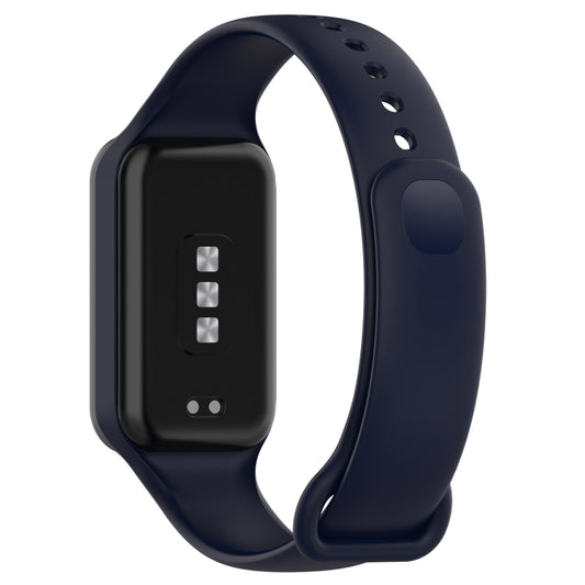 For Xiaomi Mi Band 8 Active Solid Color Integrated Silicone Watch Band(Dark Blue) - Watch Bands by buy2fix | Online Shopping UK | buy2fix