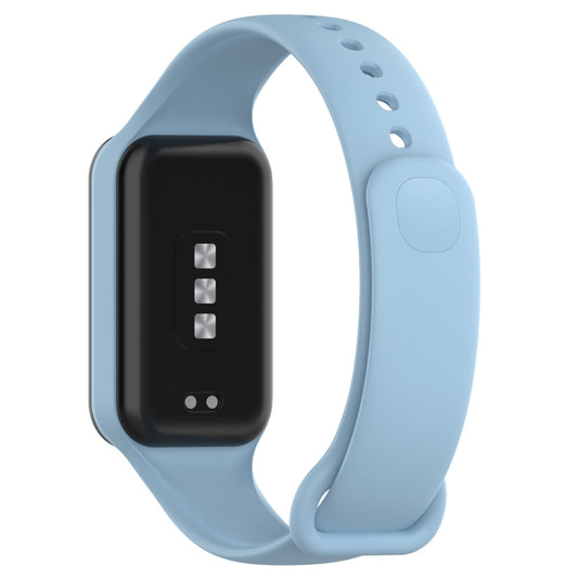 For Xiaomi Mi Band 8 Active Solid Color Integrated Silicone Watch Band(Light Blue) - Watch Bands by buy2fix | Online Shopping UK | buy2fix