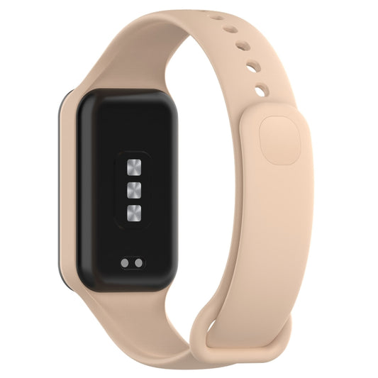 For Xiaomi Mi Band 8 Active Solid Color Integrated Silicone Watch Band(Pink) - Watch Bands by buy2fix | Online Shopping UK | buy2fix