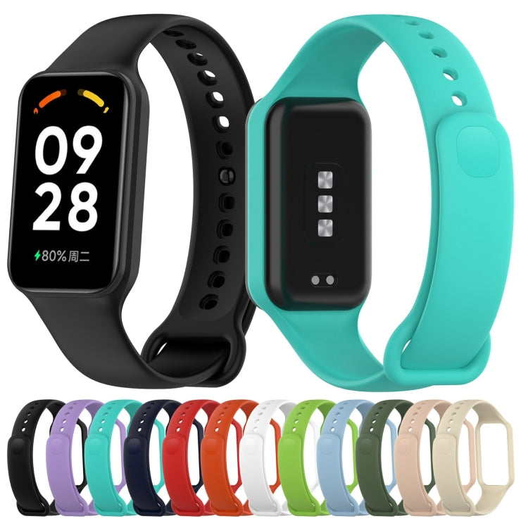 For Xiaomi Mi Band 8 Active Solid Color Integrated Silicone Watch Band(Stralight Color) - Watch Bands by buy2fix | Online Shopping UK | buy2fix