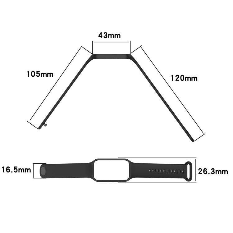 For Xiaomi Mi Band 8 Active Solid Color Integrated Silicone Watch Band(Light Blue) - Watch Bands by buy2fix | Online Shopping UK | buy2fix