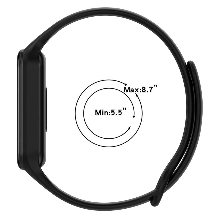 For Xiaomi Mi Band 8 Active Solid Color Integrated Silicone Watch Band(Teal Green) - Watch Bands by buy2fix | Online Shopping UK | buy2fix