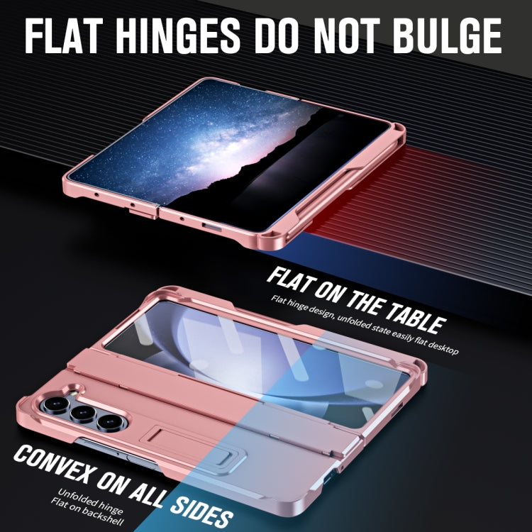 For Samsung Galaxy Z Fold5 5G Diamond Case-film Integral Hinge Shockproof Phone Case with Pen(Pink) - Galaxy Z Fold5 Cases by buy2fix | Online Shopping UK | buy2fix
