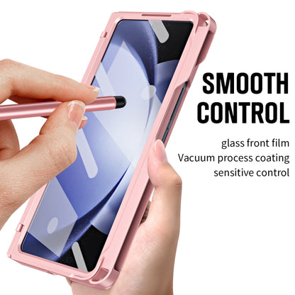 For Samsung Galaxy Z Fold5 5G Diamond Case-film Integral Hinge Shockproof Phone Case with Pen(Pink) - Galaxy Z Fold5 Cases by buy2fix | Online Shopping UK | buy2fix
