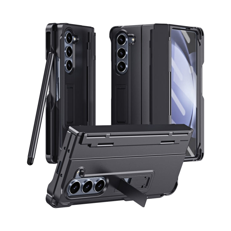 For Samsung Galaxy Z Fold5 5G Diamond Case-film Integral Hinge Shockproof Phone Case with Pen(Black) - Galaxy Z Fold5 Cases by buy2fix | Online Shopping UK | buy2fix