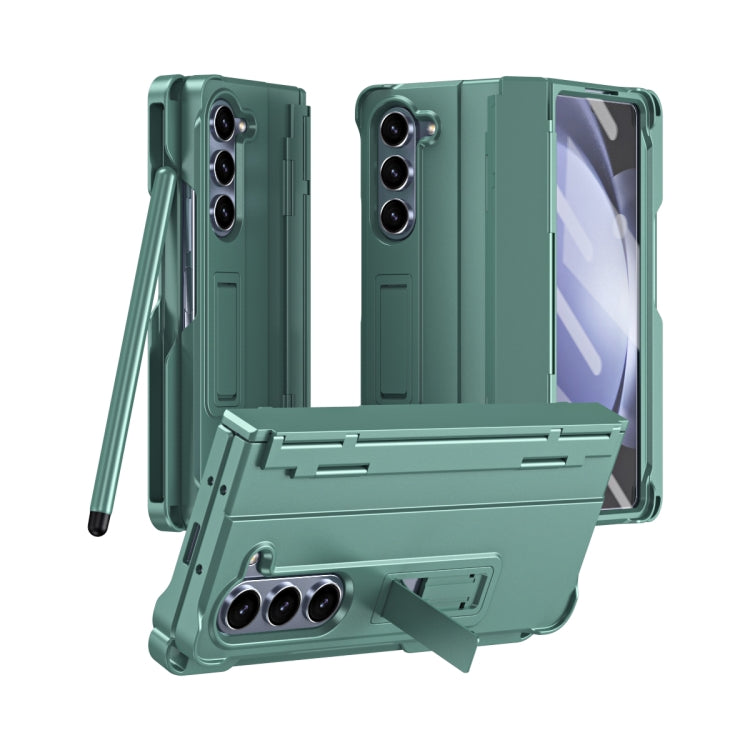 For Samsung Galaxy Z Fold5 5G Diamond Case-film Integral Hinge Shockproof Phone Case with Pen(Green) - Galaxy Z Fold5 Cases by buy2fix | Online Shopping UK | buy2fix