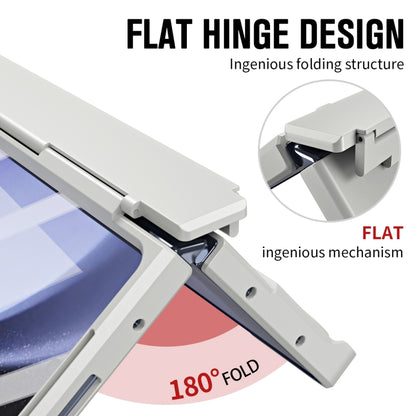 For Samsung Galaxy Z Fold4 Diamond Case-film Integral Hinge Shockproof Phone Case with Pen(White) - Galaxy Z Fold4 5G Cases by buy2fix | Online Shopping UK | buy2fix