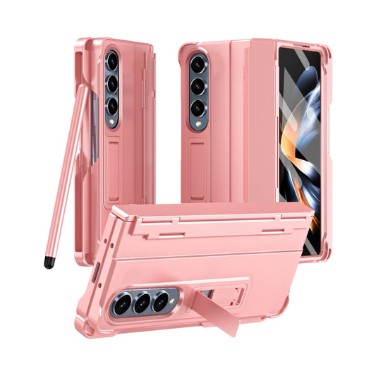 For Samsung Galaxy Z Fold4 Diamond Case-film Integral Hinge Shockproof Phone Case with Pen(Pink) - Galaxy Z Fold4 5G Cases by buy2fix | Online Shopping UK | buy2fix