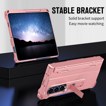 For Samsung Galaxy Z Fold4 Diamond Case-film Integral Hinge Shockproof Phone Case with Pen(Pink) - Galaxy Z Fold4 5G Cases by buy2fix | Online Shopping UK | buy2fix