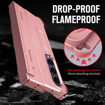 For Samsung Galaxy Z Fold4 Diamond Case-film Integral Hinge Shockproof Phone Case with Pen(Pink) - Galaxy Z Fold4 5G Cases by buy2fix | Online Shopping UK | buy2fix