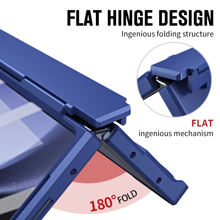 For Samsung Galaxy Z Fold4 Diamond Case-film Integral Hinge Shockproof Phone Case with Pen(Blue) - Galaxy Z Fold4 5G Cases by buy2fix | Online Shopping UK | buy2fix