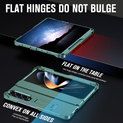 For Samsung Galaxy Z Fold4 Diamond Case-film Integral Hinge Shockproof Phone Case with Pen(Green) - Galaxy Z Fold4 5G Cases by buy2fix | Online Shopping UK | buy2fix