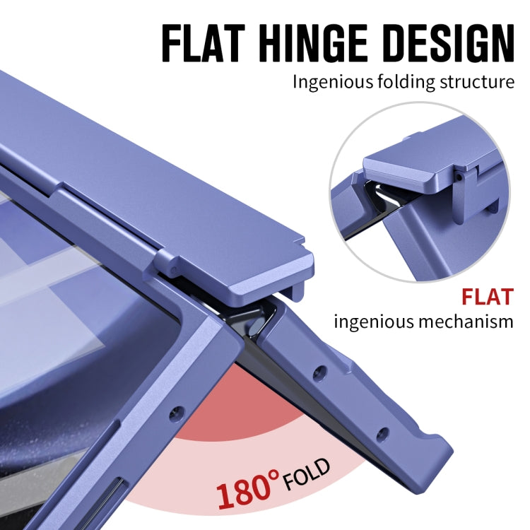 For Samsung Galaxy Z Fold4 Diamond Case-film Integral Hinge Shockproof Phone Case with Pen(Purple) - Galaxy Z Fold4 5G Cases by buy2fix | Online Shopping UK | buy2fix