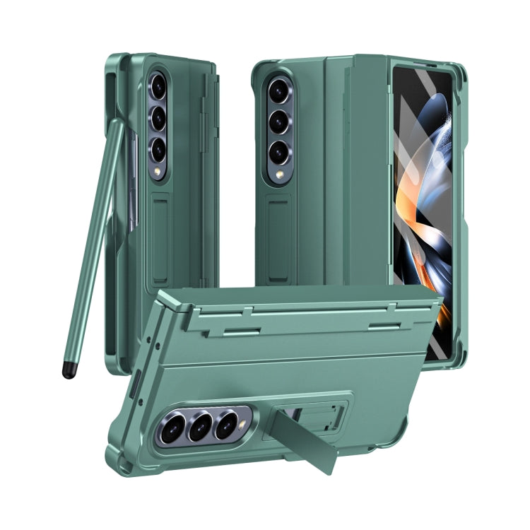 For Samsung Galaxy Z Fold3 5G Diamond Case-film Integral Hinge Shockproof Phone Case with Pen(Green) - Galaxy Phone Cases by buy2fix | Online Shopping UK | buy2fix