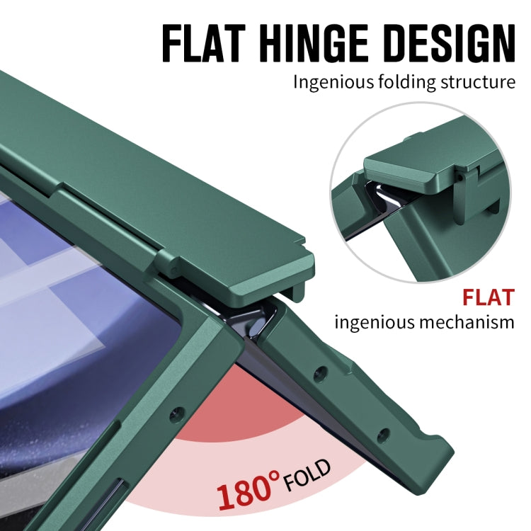 For Samsung Galaxy Z Fold3 5G Diamond Case-film Integral Hinge Shockproof Phone Case with Pen(Green) - Galaxy Phone Cases by buy2fix | Online Shopping UK | buy2fix