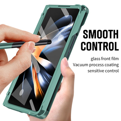 For Samsung Galaxy Z Fold3 5G Diamond Case-film Integral Hinge Shockproof Phone Case with Pen(Green) - Galaxy Phone Cases by buy2fix | Online Shopping UK | buy2fix