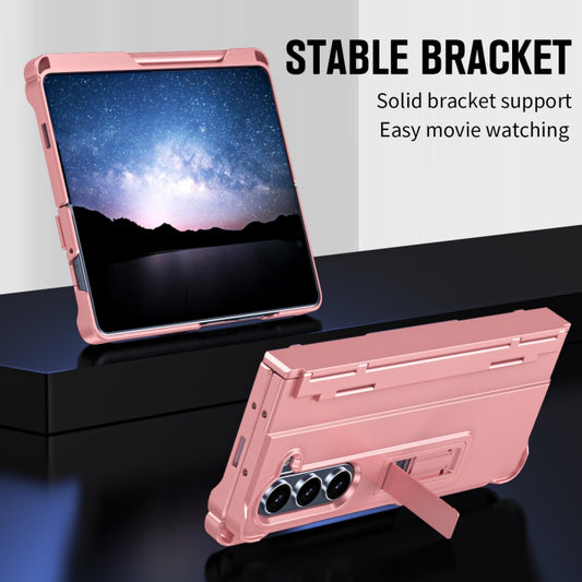 For Samsung Galaxy Z Fold6 5G Diamond Case-film Integral Hinge Shockproof Phone Case with Pen(Pink) - Galaxy Z Fold6 5G Cases by buy2fix | Online Shopping UK | buy2fix