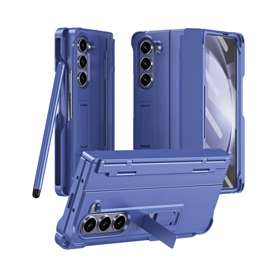 For Galaxy Z Fold6 5G Diamond Case-film Integral Hinge Shockproof Phone Case with Pen(Blue)