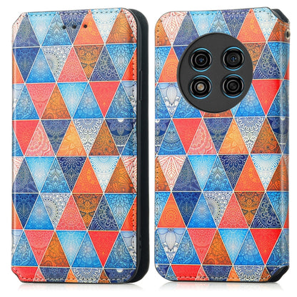 For Ulefone Note 15 CaseNeo Colorful Magnetic Leather Phone Case(Rhombus Mandala) by buy2fix