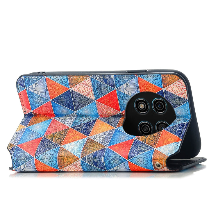 For Ulefone Note 15 CaseNeo Colorful Magnetic Leather Phone Case(Rhombus Mandala) by buy2fix