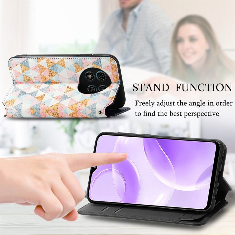 For Ulefone Note 15 CaseNeo Colorful Magnetic Leather Phone Case(Rhombus Mandala) by buy2fix