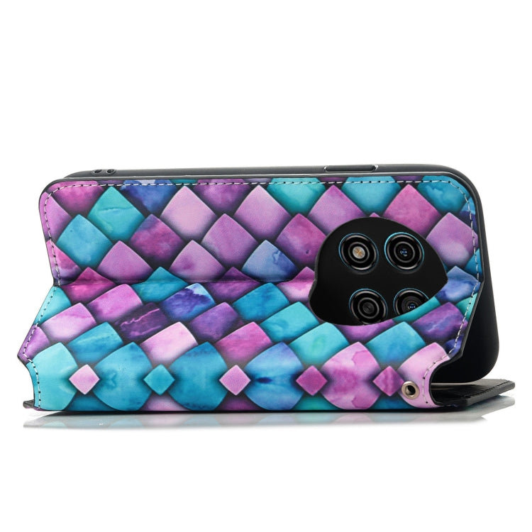 For Ulefone Note 15 CaseNeo Colorful Magnetic Leather Phone Case(Purple Scales) by buy2fix