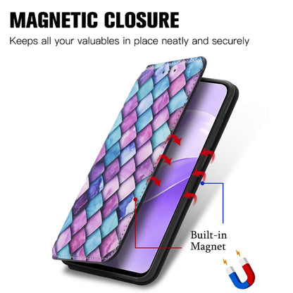 For Ulefone Note 15 CaseNeo Colorful Magnetic Leather Phone Case(Purple Scales) by buy2fix