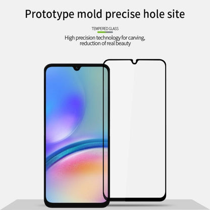 For Samsung Galaxy A05s PINWUYO 9H 2.5D Full Screen Tempered Glass Film(Black) - Galaxy Tempered Glass by PINWUYO | Online Shopping UK | buy2fix