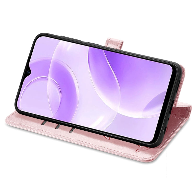 For Ulefone Note 15 Cat and Dog Embossed Leather Phone Case(Rose Gold) by buy2fix