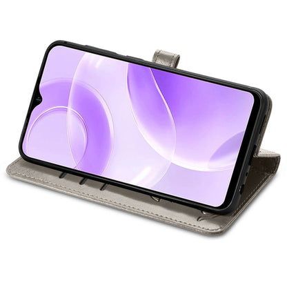 For Ulefone Note 15 Cat and Dog Embossed Leather Phone Case(Grey) by buy2fix