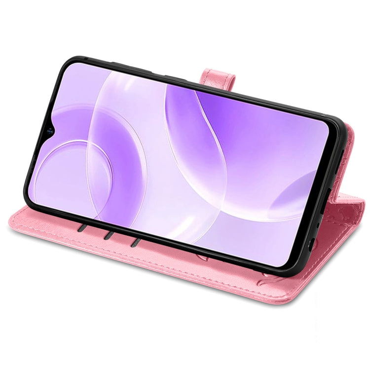 For Ulefone Note 15 Cat and Dog Embossed Leather Phone Case(Pink) by buy2fix