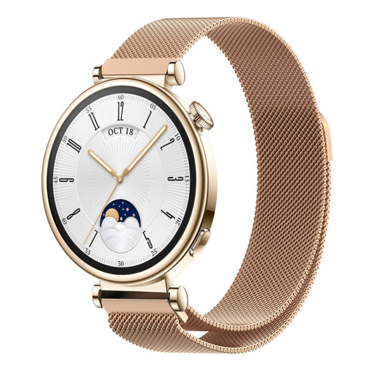 For Huawei Watch GT4 41mm Milan Magnetic Steel Mesh Watch Band(Rose Gold) by buy2fix