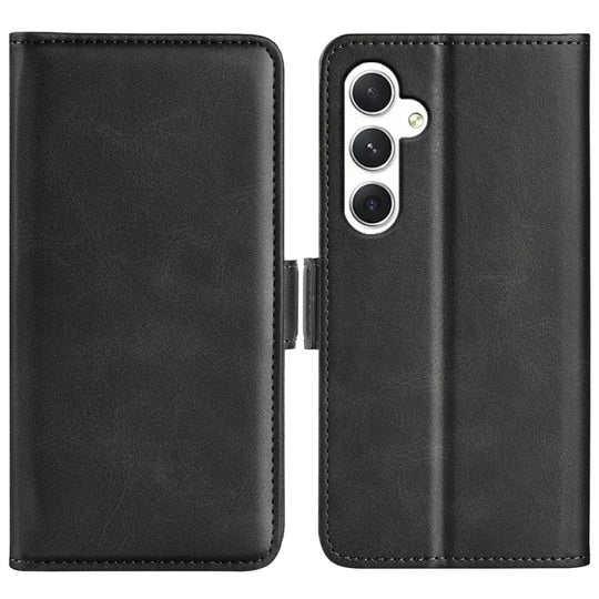 For Samsung Galaxy S24 5G Dual-side Magnetic Buckle Horizontal Flip Leather Phone Case(Black)