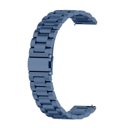 For Huawei Watch GT4 46mm Three Bead Stainless Steel Metal Watch Band(Blue) by buy2fix