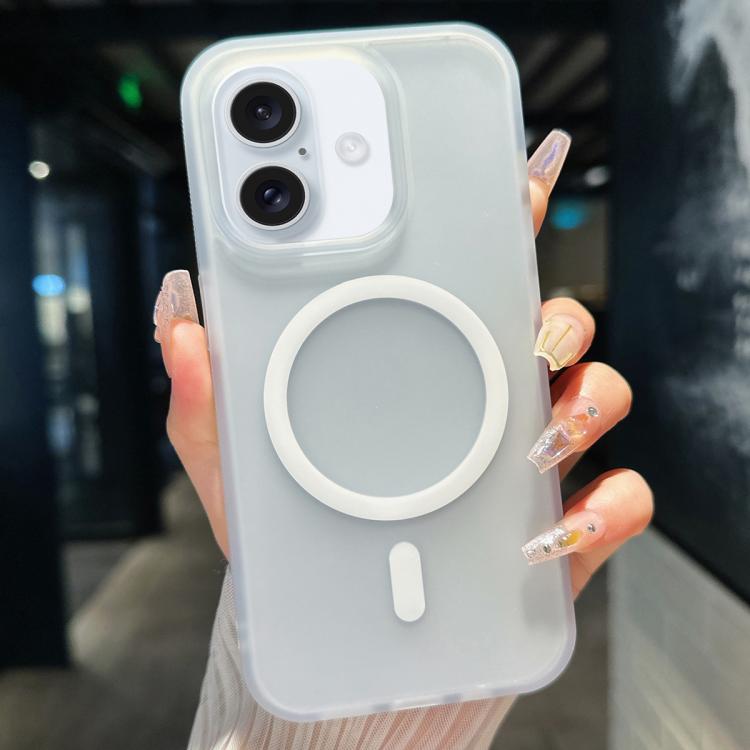 For iPhone 17 Transparent TPU Hybrid PC Magsafe Phone Case(White) - iPhone 17 Cases by buy2fix | Online Shopping UK | buy2fix
