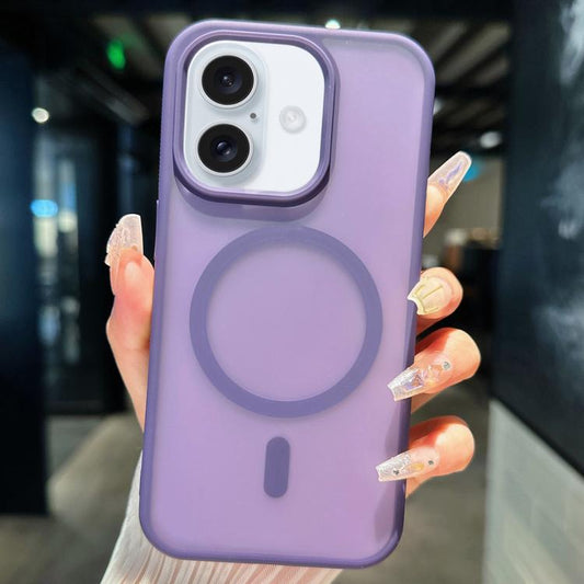 For iPhone 17 Transparent TPU Hybrid PC Magsafe Phone Case(Purple) - iPhone 17 Cases by buy2fix | Online Shopping UK | buy2fix