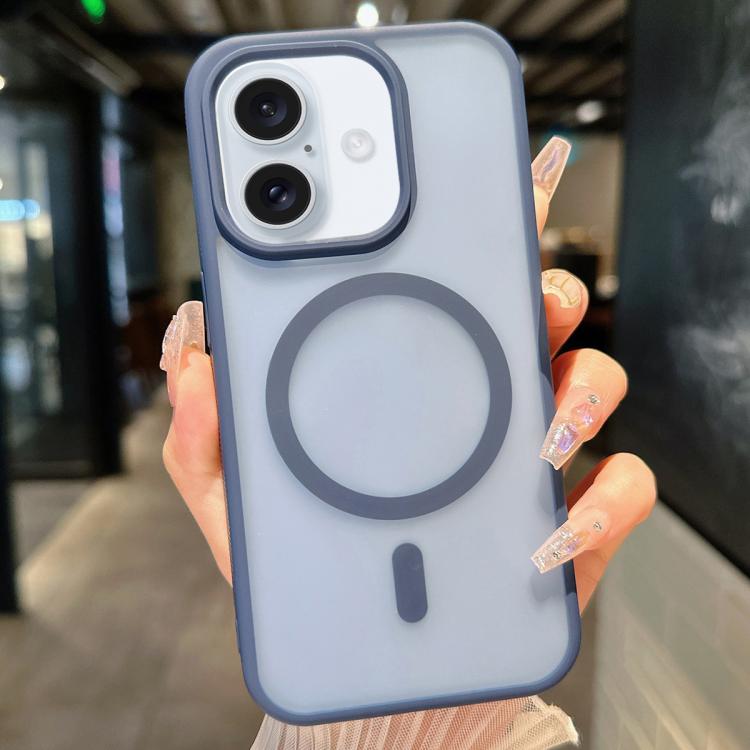 For iPhone 17 Transparent TPU Hybrid PC Magsafe Phone Case(Blue) - iPhone 17 Cases by buy2fix | Online Shopping UK | buy2fix