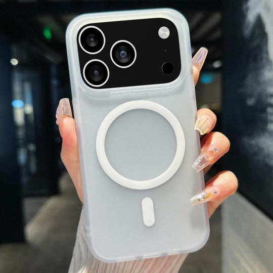 For iPhone 18 Pro Transparent TPU Hybrid PC Magsafe Phone Case(White)