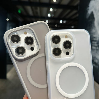 For iPhone Air Transparent TPU Hybrid PC Magsafe Phone Case(White) - iPhone Air Cases by buy2fix | Online Shopping UK | buy2fix