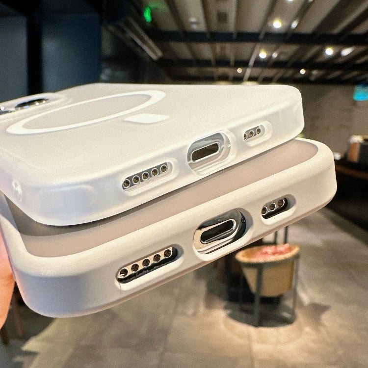 For iPhone 12 Pro Transparent TPU Hybrid PC Magsafe Phone Case(Black) by buy2fix