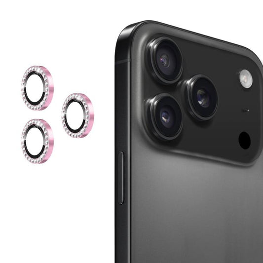 For iPhone 17 Pro / 17 Pro Max ENKAY AR Anti-reflection Individual Diamond Ring Camera Lens Glass Full Film(Pink) - iPhone 17 Pro Max Tempered Glass by ENKAY | Online Shopping UK | buy2fix