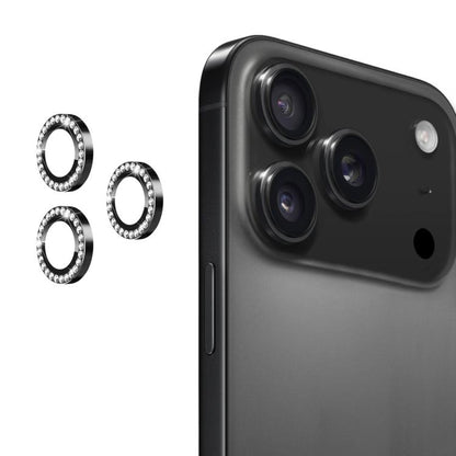 For iPhone 17 Pro / 17 Pro Max ENKAY AR Anti-reflection Individual Diamond Ring Camera Lens Glass Full Film(Black) - iPhone 17 Pro Max Tempered Glass by ENKAY | Online Shopping UK | buy2fix